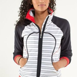 Striped Black and White Women's Jacket